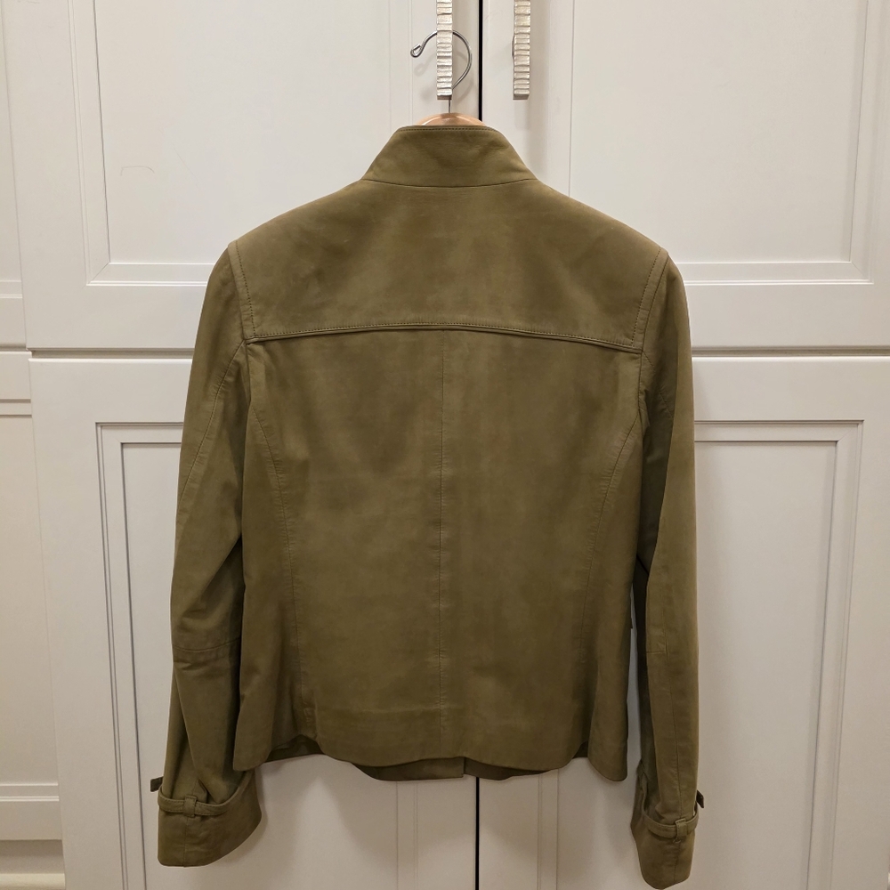 René Lezard Olive Green 💯Genuine Leather Jacket - Picture 5 of 12